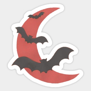 Halloween, Bats about the Moon Sticker